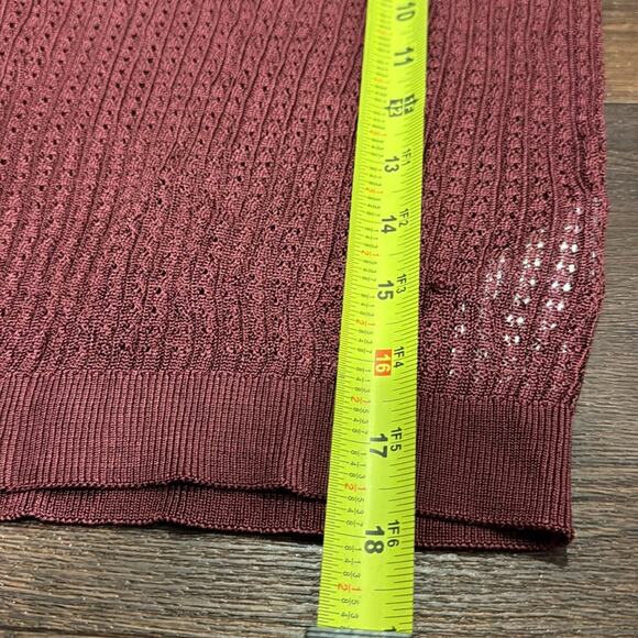 Free People NWT H20 Crew Pull Over Raw Garnet Knit Top - Picture 9 of 9